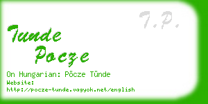 tunde pocze business card